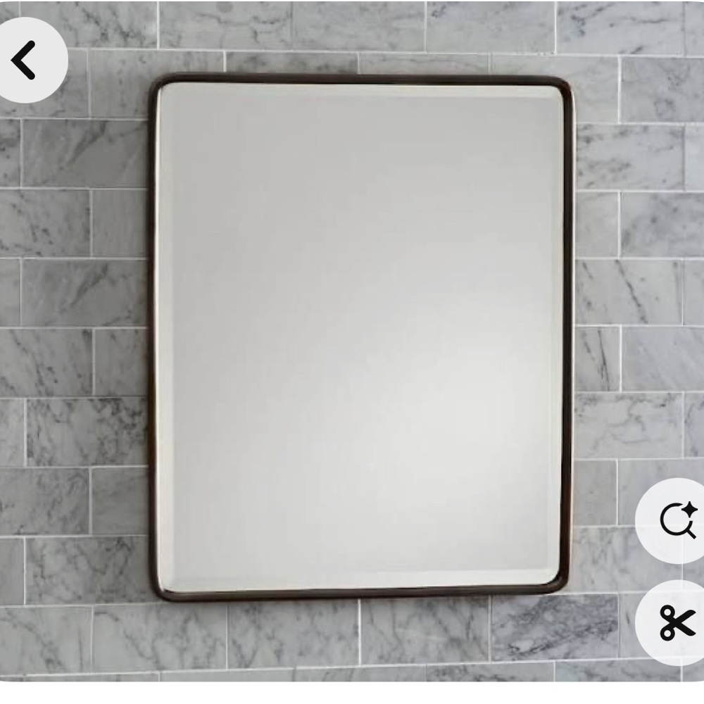 Pottery Barn Kensington Fixed Warm Bronze Mirror
